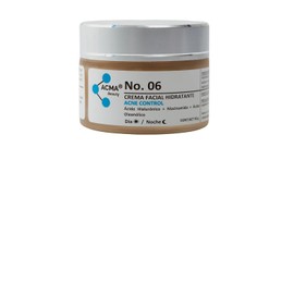 06 Crema Facial Hidratante para Control de Acn de Da y Noche con cido Hialurnico, Vitamina B5, Niacinamida y cido Oleanlico