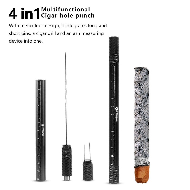 KEENSUN Precision Cigar Draw Enhancer with Measurement Scale, Marked Needle