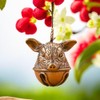 Dsadrwq 4 Pcs Brass Pig Head Bell Animal Shaped Bells
