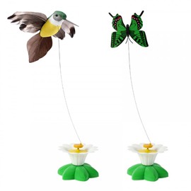 MiOYOOW Electric Cat Toy Flying Bird Butterfly Simulation Interactive Cat Toy Funny Cat Toy for Cats Kittens Play