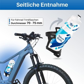 HiLo sports Bicycle Bottle Holder Side Removal - Ultralight Bicycle Drink Holder [33 grams] - Bicycle Water Bottle Holder Including 2 Screws (White)