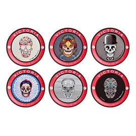 PORTAVASOS CALAVERA VICTORIA EN PAQUETE DE 6 PIEZAS