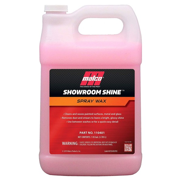 Malco Showroom Shine Spray Car Wax – Best Car Wax Spray for Professional Finish/Easy to Use Instant Detailer Spray/Cleans and Waxes Painted Surfaces, Metal and Glass / 1 Gallon (110401)
