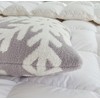 NIDITW Set of 2 Ultra Soft Grey Snowflake Throw Pillow