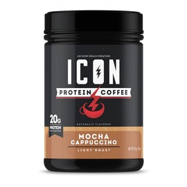 ICON MEALS Protein Coffee, Premium Whey Protein, 150mg of Caffeine, Nootropic Blend, Gluten-Free & Non-GMO, Energy and Focus, Keto Friendly, Low Carb, High Protein (Mocha Cappuccino)