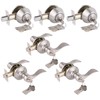 Wave Entry Door Levers and Double Cylinder Deadbolt Combination Lockset,Satin