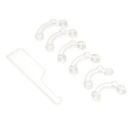 VANANA 3 Sizes Invisible Nose Lifter, Soft Silicone Nose Straightener Corrector Tool, Comfortable Easy Install Removable (White)