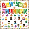 YIYDONG 67 ASL Welcome Bulletin Board Set - Classroom Flags