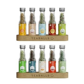 TEABALLS Organic Tea Set with Ginger Herbs and More Pack of 10