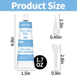 TBTFW Anti Slip Sock Fabric 1.77oz, Fabric Paint for Non-Slip Socks, Transparent Waterproof Dimensional Fabric Paint, Suitable for Socks, Foot Mats, and Blankets to Prevent Slipping