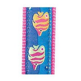 East Side Collection Nylon Seaside Ribbon Dog Harness, Fish, 20 to 28-Inch