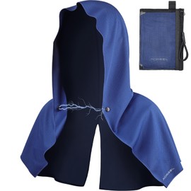 AOPREL Cooling Hoodie Towel Magnetic Lock Towels for Neck and Face UV Protection, Moisture-Wicking for Camping Gym and Yoga