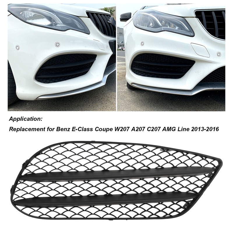 1 Pair Front Bumper Fog Light Grille Black Replacement For