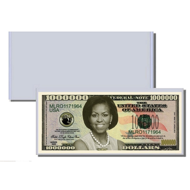 First Lady Michelle Obama Novelty Million Dollar Bill - 10