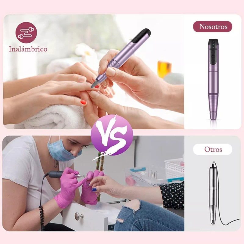 Achoice Pulidores Esmeril Uñas Manicure Inalambrico Taladro Con Set