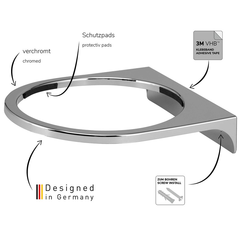 bremermann Savona cosmetic bin incl. wall mount with swing lid,