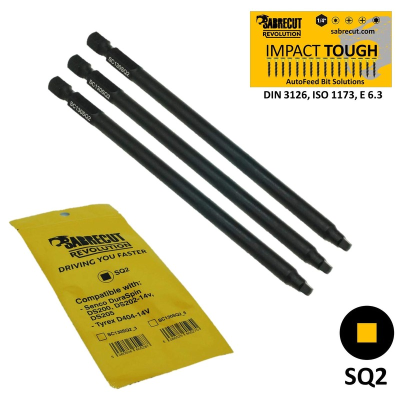 3 x SabreCut SC130SQ2_3 130mm SQ2 Compatible with SENCO DuraSpin