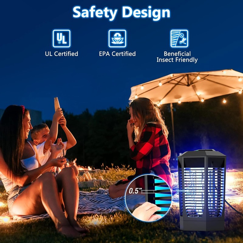 Bug Zapper Outdoor, 20W Mosquito Zapper with Dusk to Dawn