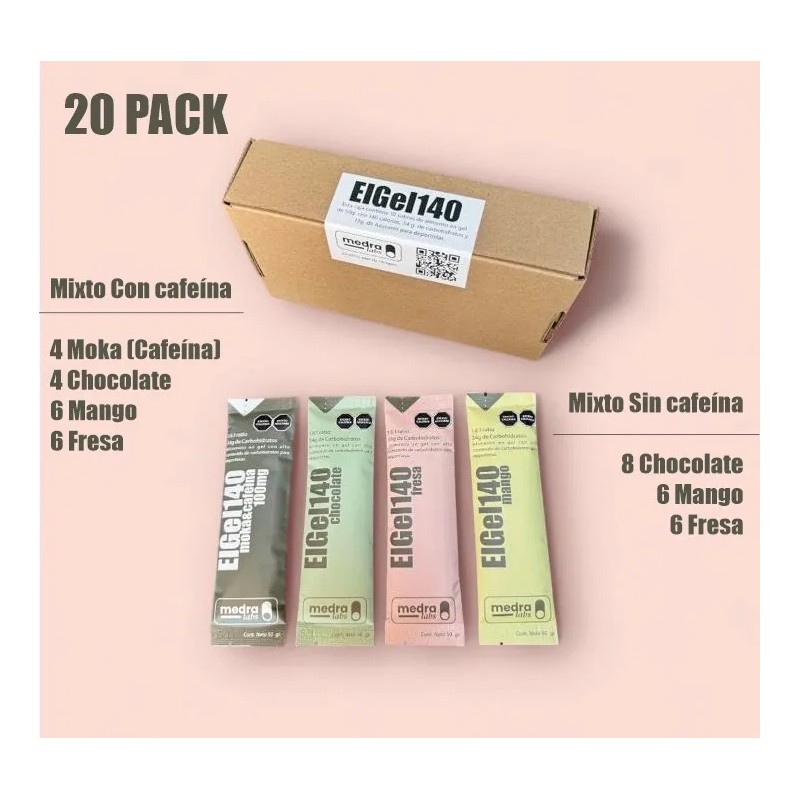 Gel Energético Deportivo 140cal 50g Cafeína Carbohidratos