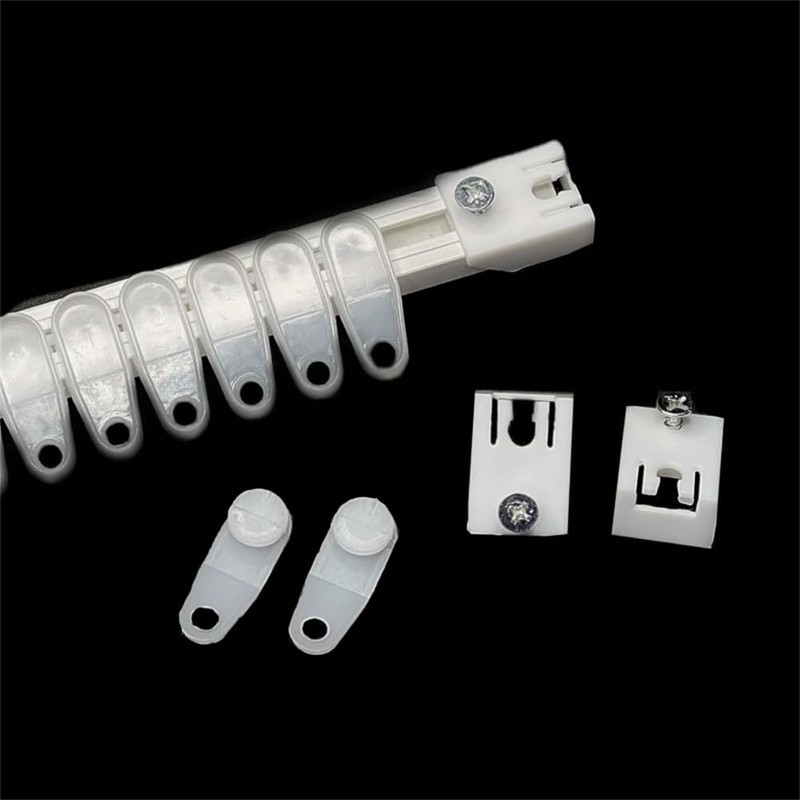 Traverse Rod Slides Curtain Replacement White Plastic Snap-in Traversing Slides