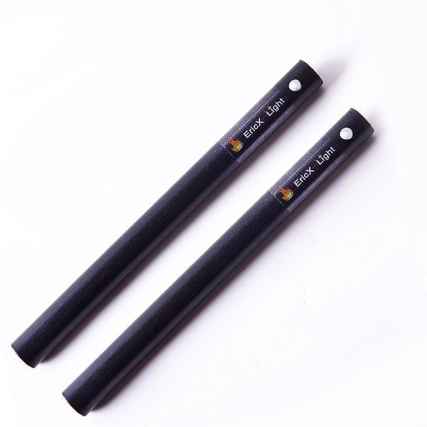 EricX Light 2 PCS 1/2 Inch X 6 Inch Ferrocerium Rod Flint Fire Starter, Super Thick Rod Provide You A Decent Shower of Sparks, Drilled A Lanyard Hold Perfect for DIY Your Own Survival Kit