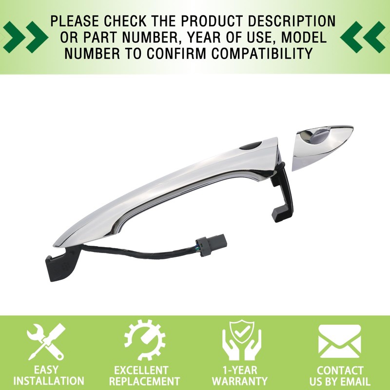omoZone Exterior Door Handle Front Left Driver Side with Keyhole