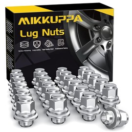 MIKKUPPA M12x1.25 Mag Lug Nuts - Chrome 24pcs OEM Flat Washer Style Factory Wheel Nuts 1.47" Hight 13/16" Hex, Replacement for Nissan Armada Frontier NP 300 Titan (Not XD)