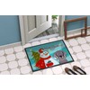 Caroline's Treasures BB1851MAT Snowman with Weimaraner Doormat 18x27 Front Door