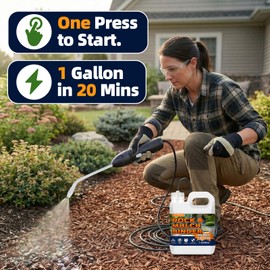 JDiction Rock Glue for Landscaping with Electric Sprayer - 1 Gallon Ready-to-Use Mulch Binder for Landscaping for Pea Gravel, Landscape Glue Spray, Water Permeable, Pet Safe, Lasts up to 2 Year
