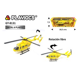 PLAYJOCS GT-8131 Helicopter SEM Plastic Helicopter with Metal Parts, Ideal Toy for Children and Collectors