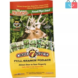 Unbranded High-Protein Adaptive Food Plot Seed for Deer - 7 Card Stud Blend, Full Season