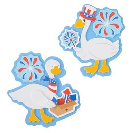 Fun Express 3 3/4" - 4" Patriotic Silly Goose Firework Magnet Craft Kit - Makes 12