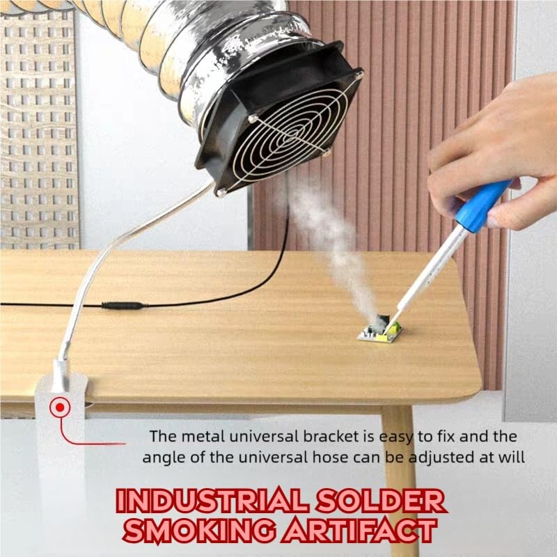 Fume Extractor Adjustable Suction Power Solder with 10-foot smoke exhaust