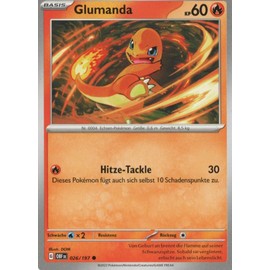 MZTCG - Glumanda OBF 026 - Obsidian Flammen - Sammelkarte - Deutsch - mit MZTCG Versandschutz