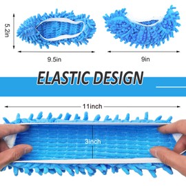 Mop Slippers Shoes 6 Pieces (3 Pairs), Microfiber Mopping Slippers for Floor Cleaning , Shoe Cover Duster Mopping Slippers, Floor Cleaning Tools