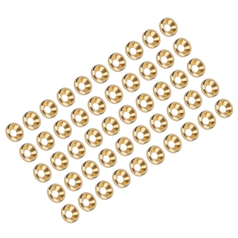50Pcs Countersunk Screw Washer CNC Pure Copper Flat Head Gasket