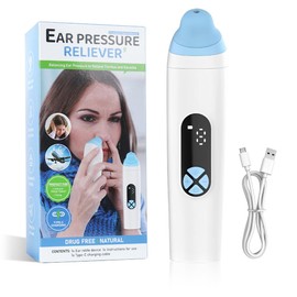 Rppiup Ear Pressure Relief Device, Eustachian Tube Unblocker, Rechargable Ear Popper with 3 Speed Adjust, Balanced Ear Pressure for Flying, Swimming, Diving, Tinnitus