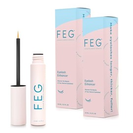 FEG Suero de Crecimiento de Pestañas y Cejas  Eyelash and Eyebrow Growth Serum, 2 Pack, Natural                                                       