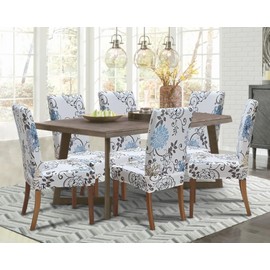 SPRINGRICO Chair Covers for Dining Room Set of 2, Stretch Dining Chair Cover, Washable Spandex Kitchen Parsons Chair Slipcovers, Removable Seat Protector for Home or Party (2 Pack, FLORAL5)