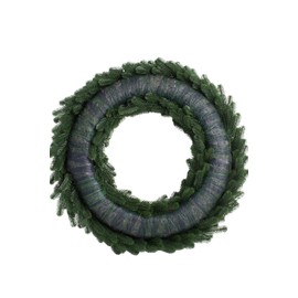 Artificial Advent Wreath/Fir Wreath Carpathians on Straw Core Bound on One Side Diameter Approx. 62 cm
