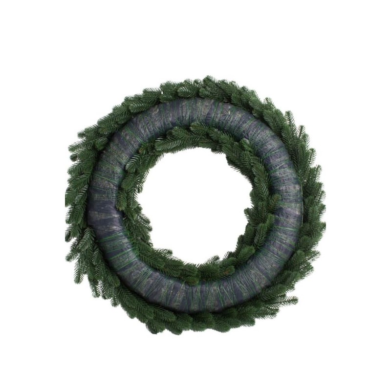 Artificial Advent Wreath/Fir Wreath Carpathians on Straw Core Bound on