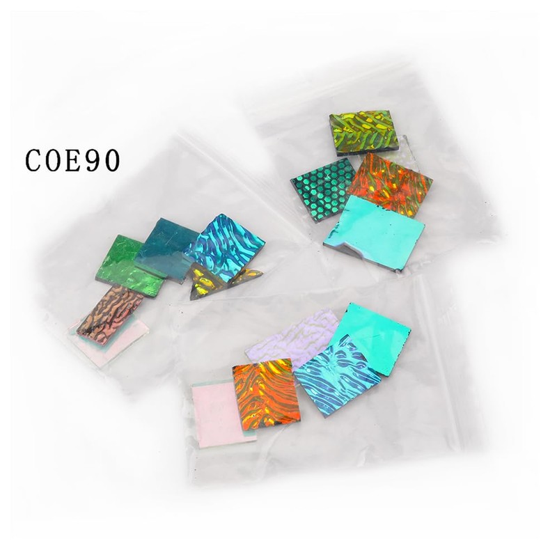 3 Bags /84g COE90 Dichroic Glass Scrap Assorted Fusible Glass