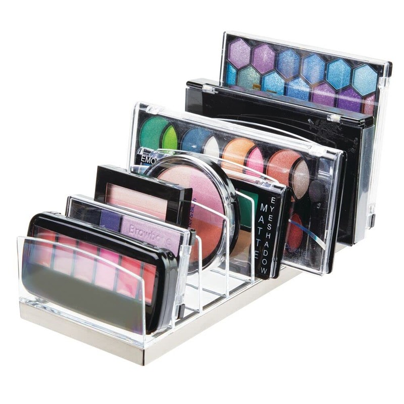 mDesign Kosmetik Organizer aus Kunststoff – Schminkaufbewahrung mit 9 Steckplätzen