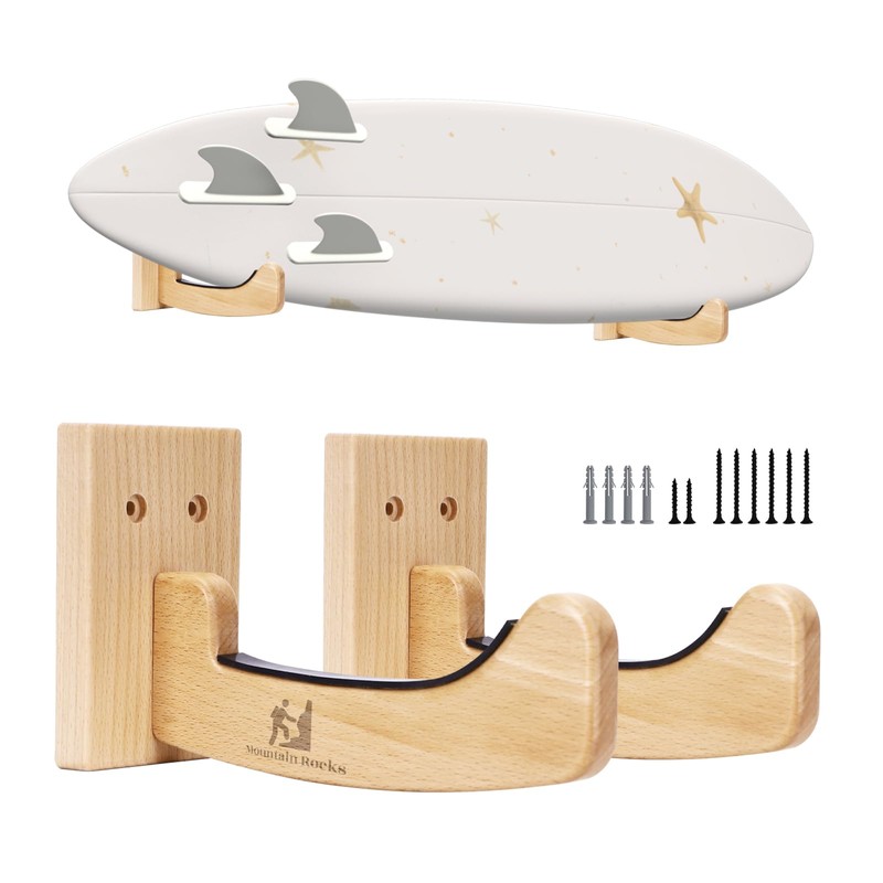 Wooden Surfboard Wall Rack for Long and Short Boards |