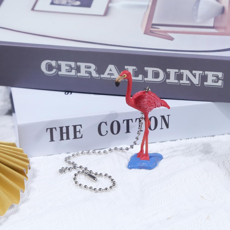 Dotlite Flamingo Ceiling Fan Pull Chain,Cute Realistic Flamingo Animal Fan