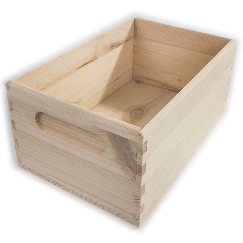 Wooden Open Crate Box 25 x 16 x 11 cm