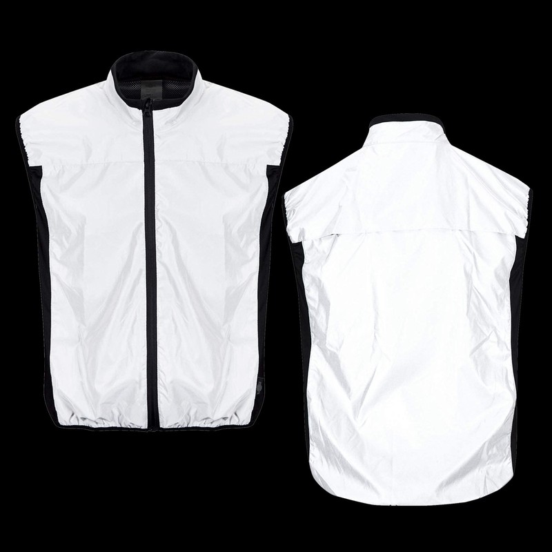 BTR High Visibility Reflective Silver Running and Cycling Gilet and