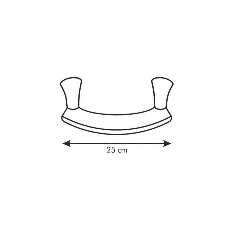 Tescoma 862064 Wiegemesser, Acciaio Inossidabile, Silber/schwarz, 27,5 x 14 x