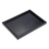 Wooden Tea Tray,Rectangular Black Solid Wood Tea Coffee Snack Fruit