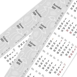 Truento Flamingo Calendar for 2 Years (2025 & 2026) - Suitable for 3-Month Desk Calendar with Twist Mechanism